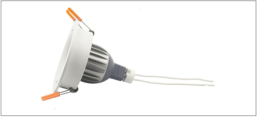 LEDIARY LED Spot Downlight Fitting GU10 Matte White 90-260V Ceiling Recessed Lamp 75mm 90mm Cut Hole Bulb Replaceable Downlights