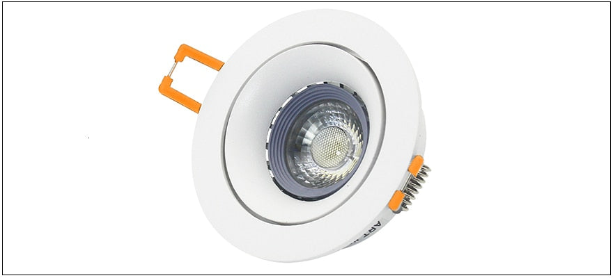 LEDIARY LED Spot Downlight Fitting GU10 Matte White 90-260V Ceiling Recessed Lamp 75mm 90mm Cut Hole Bulb Replaceable Downlights