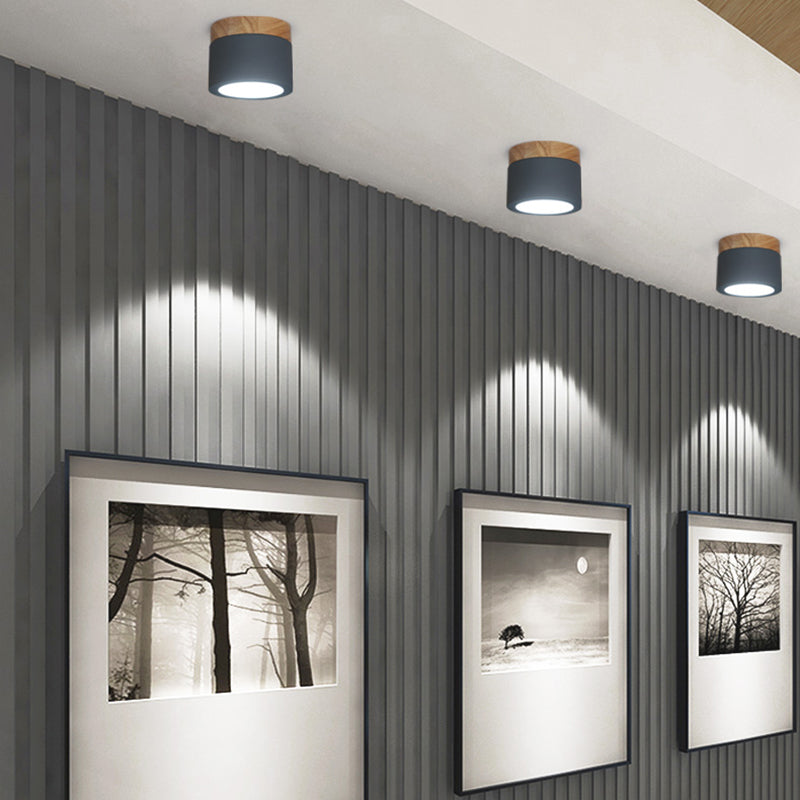 Nordic Corridor Downlight Ceiling Chandeliers Wood Base Chandelier Lighting Modern Lustre Loft Lamp Dressing Room Led Chandelier