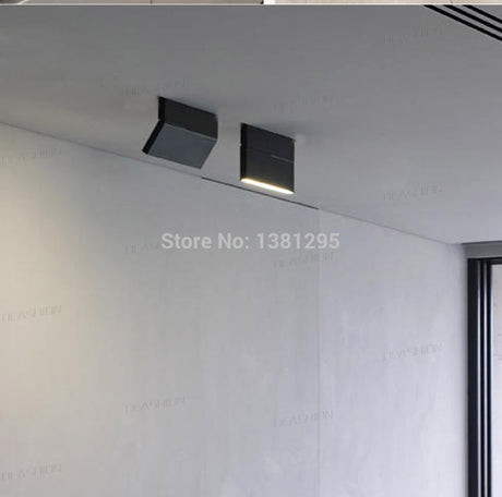 LED Surface Mounted 1PCS Downlight Spotlight 12W Black White Rotatable 3000K 4000K 6000K Home Lamp Adjustable Ceiling Spot Light