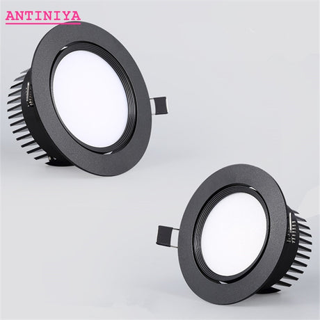 Dimmable LED COB Spotlight Ceiling lamp AC85-265V 5w 7w 9w 12w 15w 18w Aluminum Recessed Downlight Round Panel Light Indoor Lighting