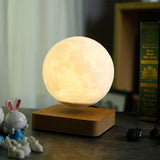 Magnetic Levitation LED Moon Night Light Wooden Base 3D Moon Light Lamp Romantic Valentine's Day Birthday Gift Switch Home