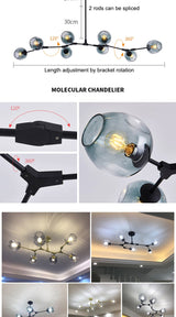 Vintage Loft Industrial Nordic Chandelier For Dining Kitchen Stair Black/gold Suspension Luminaire Modern Chandelier Lighting