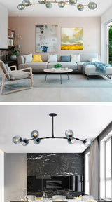 Vintage Loft Industrial Nordic Chandelier For Dining Kitchen Stair Black/gold Suspension Luminaire Modern Chandelier Lighting