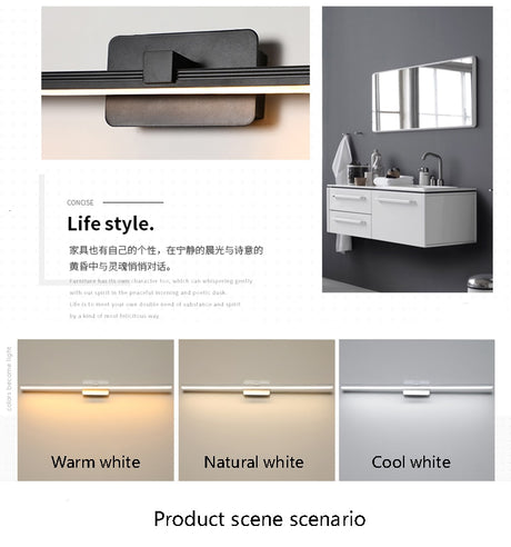 Simple modern led mirror before the lamp bathroom bathroom mirror cabinet lighting waterproof fog lamps Nordic bathroom lights