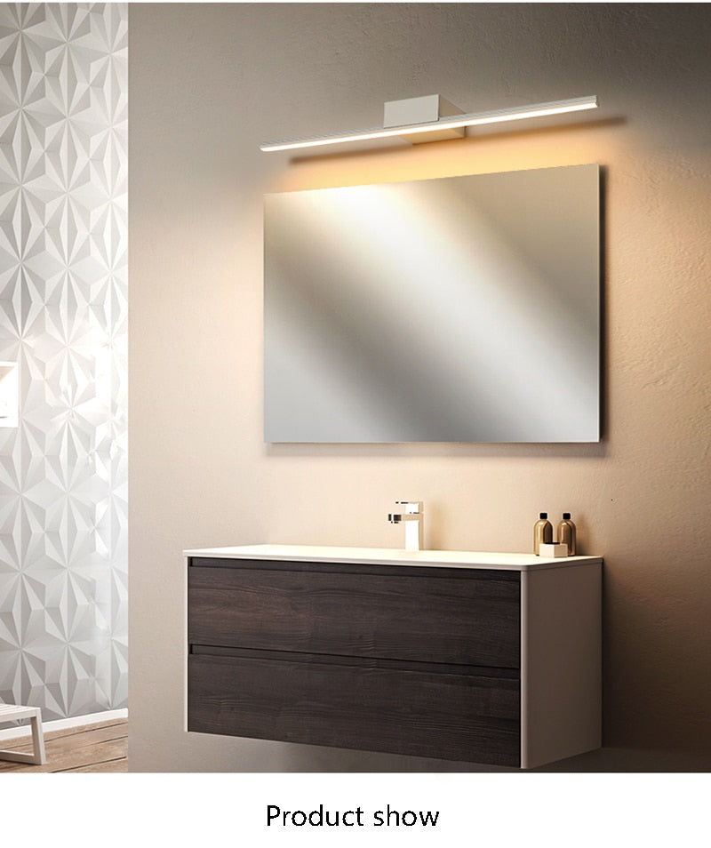 Simple modern led mirror before the lamp bathroom bathroom mirror cabinet lighting waterproof fog lamps Nordic bathroom lights