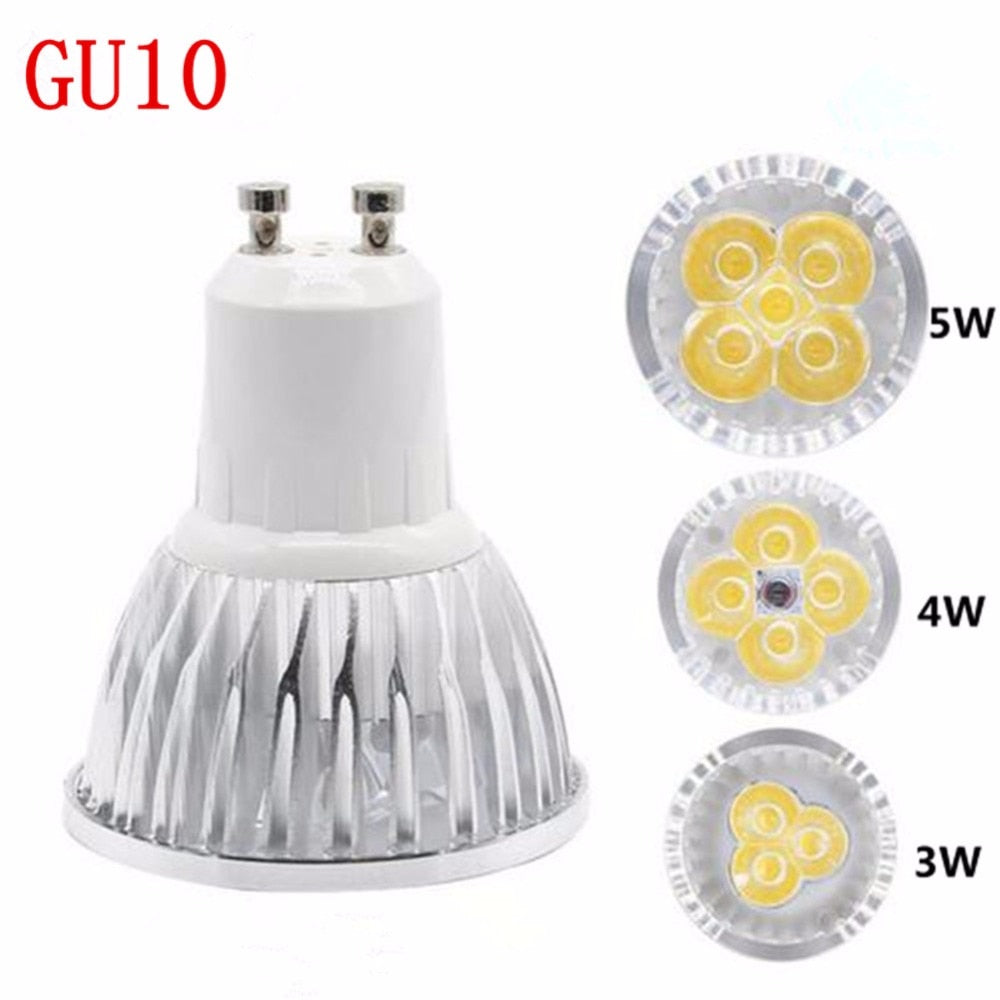 LED Spotlight Bulb AC85-265V GU10/GU5.3 3W 4W 5W Ultra bright LED Lamp Warm/Cool White Downlight