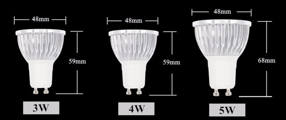 LED Spotlight Bulb AC85-265V GU10/GU5.3 3W 4W 5W Ultra bright LED Lamp Warm/Cool White Downlight