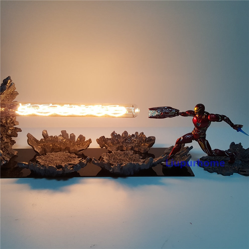 Avengers Endgame Figure Iron Man MK50 LED Night Lamp Anime Movie Avangers 4 Iron Man Light Table Lamp for Children Man MY1