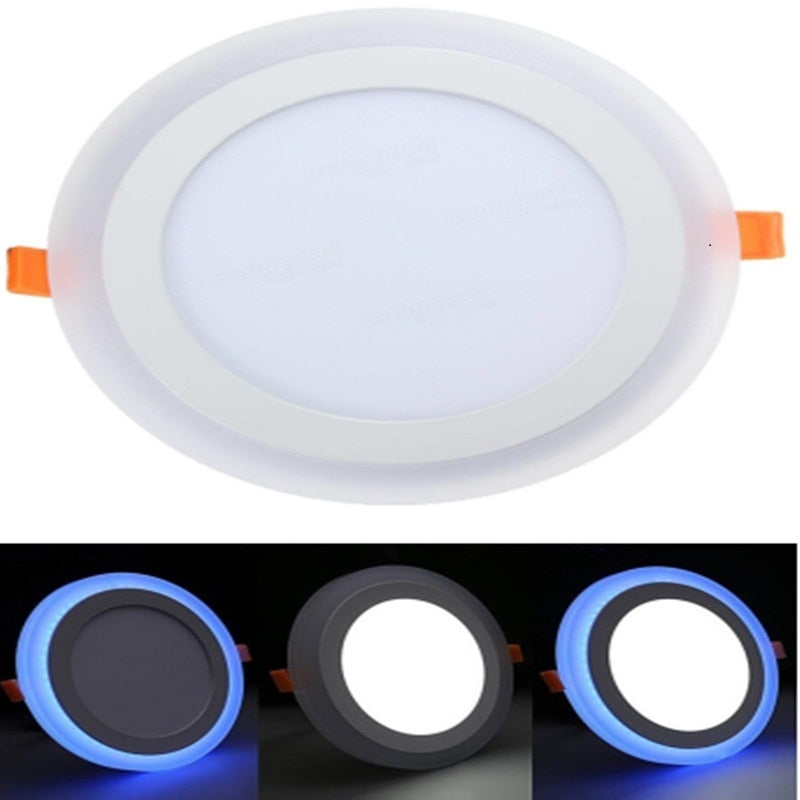 New LED Panel Downlight 6W 9W 16W 3 Model LED Lamp Panel Light Double Color LED Ceiling Recessed Lights Indoor Lighting Bulb