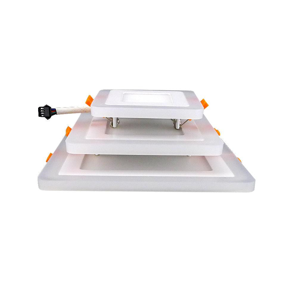 New LED Panel Downlight 6W 9W 16W 3 Model LED Lamp Panel Light Double Color LED Ceiling Recessed Lights Indoor Lighting Bulb