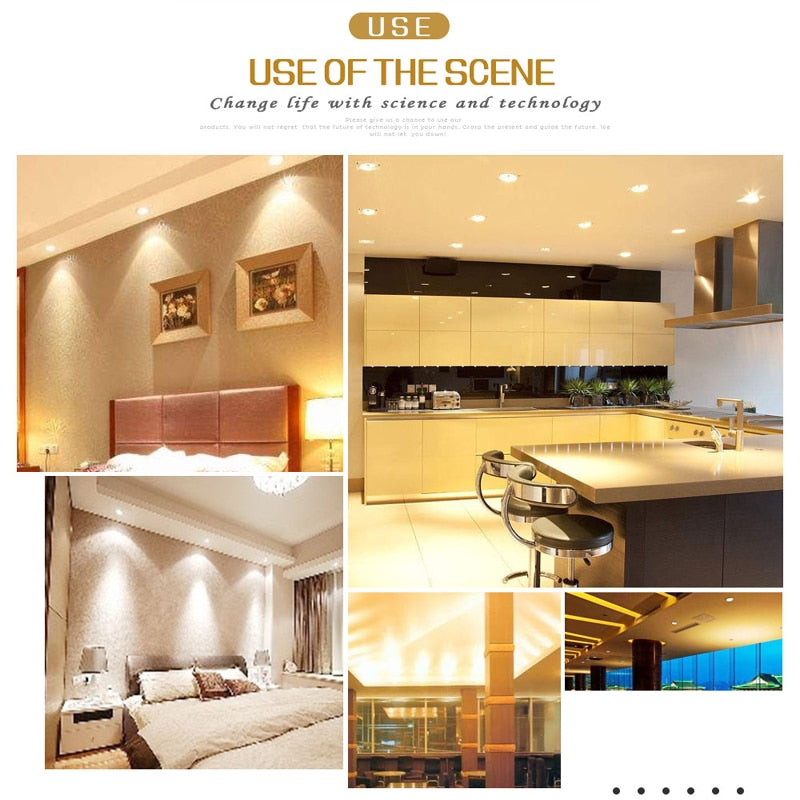 Dimmable Waterproof LED Downlight 1pcs 220V 7W/9W/12W/15W/18W LED Bulb Light Recessed LED Spot Light For Bathroom