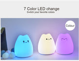 Dream Cute Cat 7 Colourful LED Night Lamp Decorate Desk Light Battery Holiday Creative Rechargable Bulb for Baby Bedroom