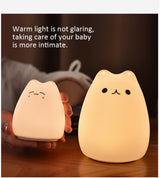 Dream Cute Cat 7 Colourful LED Night Lamp Decorate Desk Light Battery Holiday Creative Rechargable Bulb for Baby Bedroom