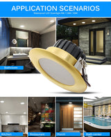 LED Downlight 220V 6W Round Recessed Lamp IP65 Waterproof Antifogging CRI>80 High Quality LED Down Light.