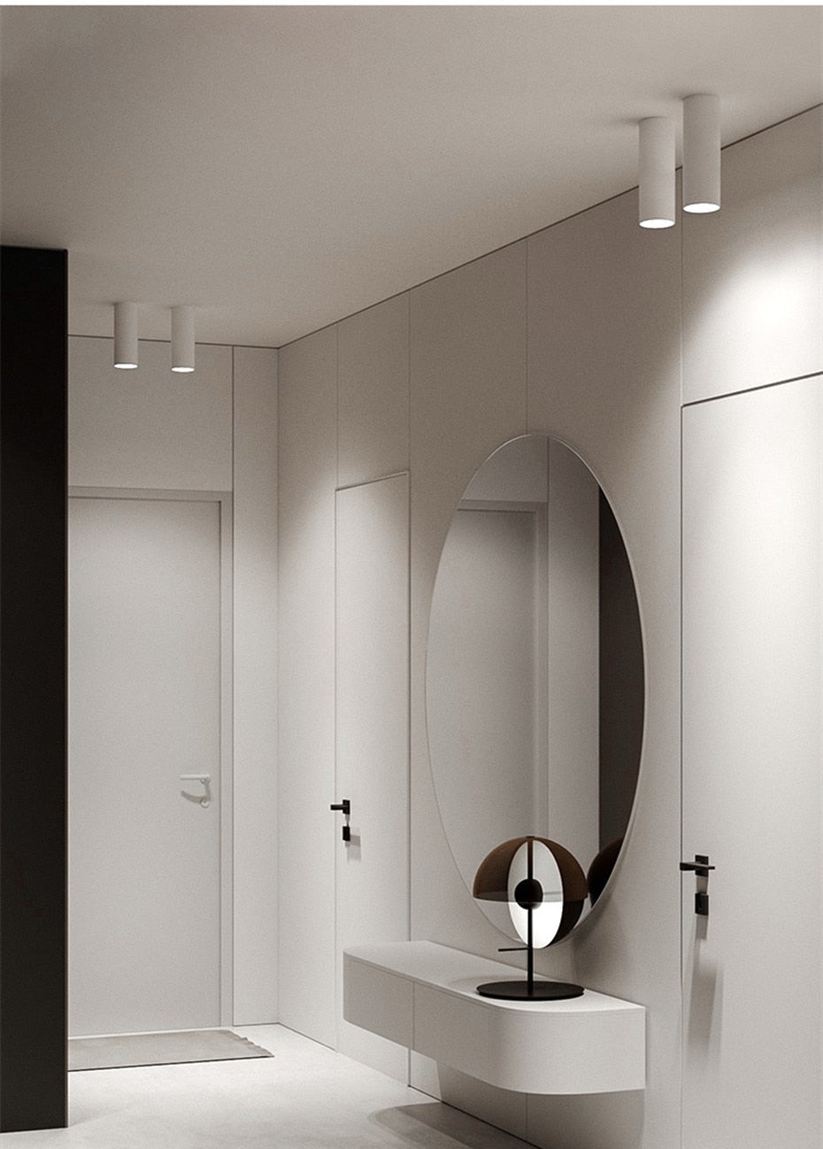 Led Downlight Long Tube Surface Mounted Led Spot Modern Aluminum Spot Light Indoor Living Room Kitchen Store Office Ceiling Lamp