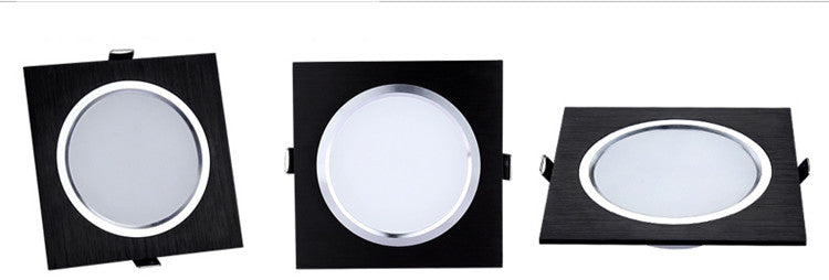 Downlight LED 2.5inch 6w 9w 12w 220v Nature White Square Recessed LED Lamp Spot Light for Living Room Foyer Bedroom Kitchen