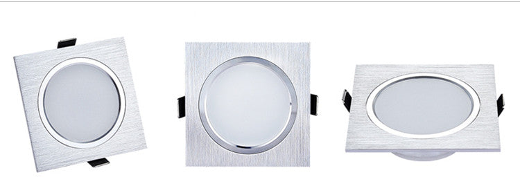 Downlight LED 2.5inch 6w 9w 12w 220v Nature White Square Recessed LED Lamp Spot Light for Living Room Foyer Bedroom Kitchen