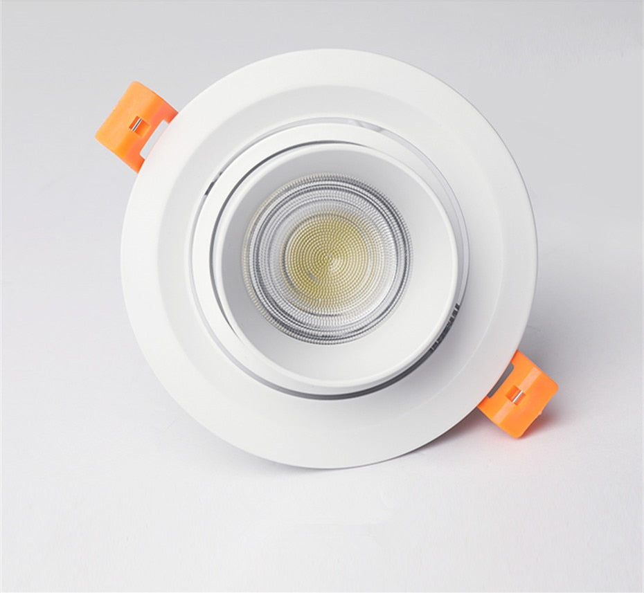 DBF Beam Angle Adjustable 15/45/60 Degrees Recessed LED Downlight 5W 10W 15W Dimmable LED Ceiling Spot Light AC90-265V 3000K