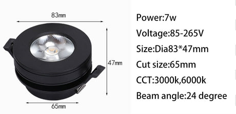 Super Bright 220V Led downlight COB Spot Light 3w 5w 7w 10w recessed Lights Bulbs Indoor Lighting warm white /cold white