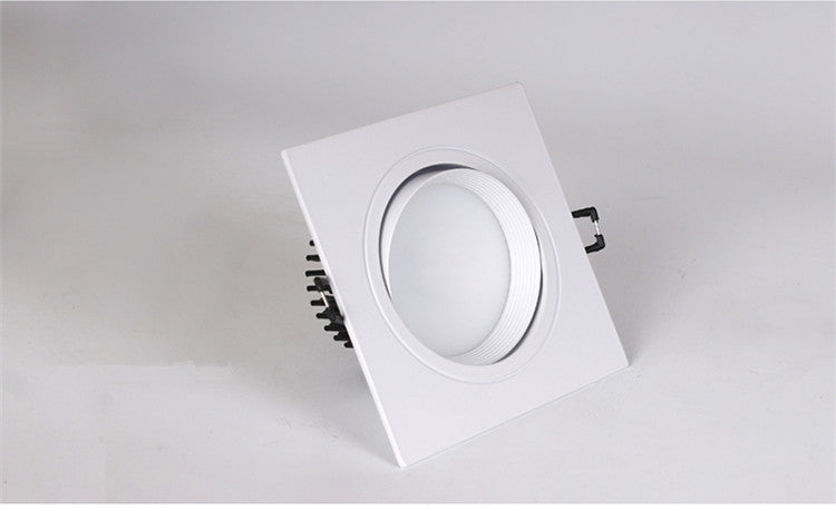 LED Dimmable Square cob Downlight COB 7W 9W/12W 2X7W/2X9W/2X12W LED Spot light decoration Ceiling Lamp AC 110V 220V white body