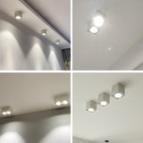 DBF Square COB LED Dimmable Downlights 10W 12W 20W 24W Surface Mounted LED Ceiling Lamps Spot Light LED Downlights AC85V-265V