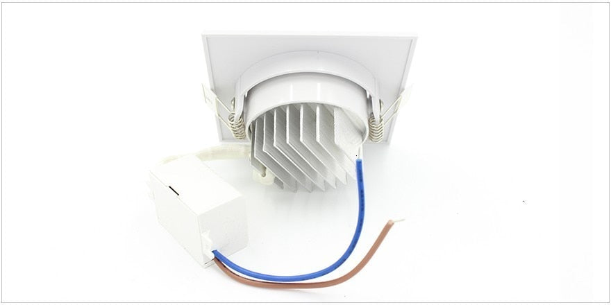 LEDIARY Super Bright LED Downlights Round/Square 75mm Cut Hole Recessed COB Real 5W Angle Adjustable 100-240V Ceiling Spot Lamp