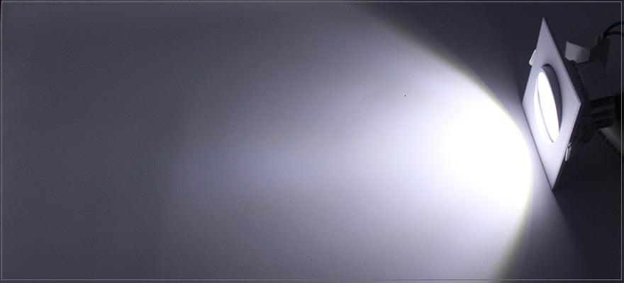 LEDIARY Super Bright LED Downlights Round/Square 75mm Cut Hole Recessed COB Real 5W Angle Adjustable 100-240V Ceiling Spot Lamp