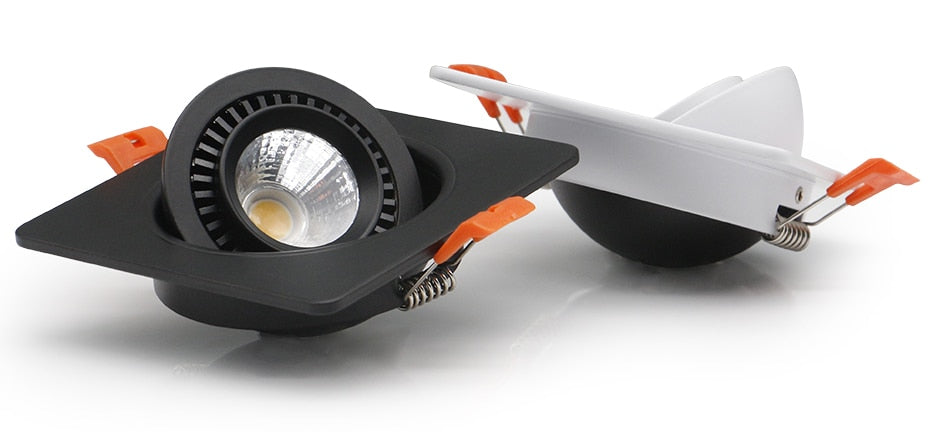 LED Spot Light Ceiling Downlight Dimmable 18W 15W 10W 7W 360 Degree Rotation Square Ceiling Recessed Lamp Natural White