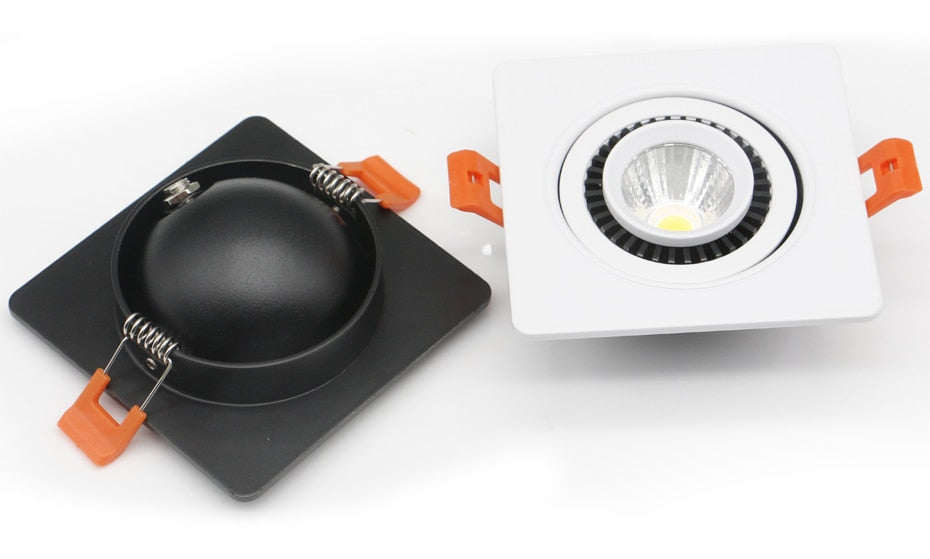 LED Spot Light Ceiling Downlight Dimmable 18W 15W 10W 7W 360 Degree Rotation Square Ceiling Recessed Lamp Natural White