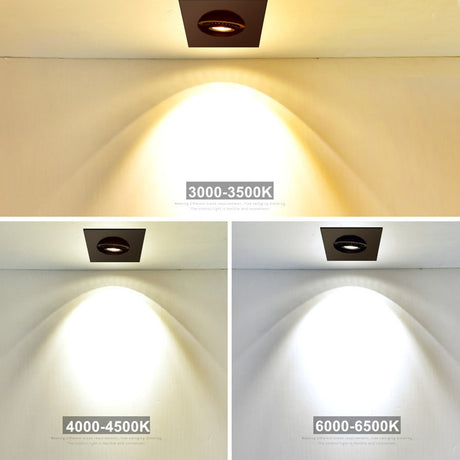 LED Spot Light Ceiling Downlight Dimmable 18W 15W 10W 7W 360 Degree Rotation Square Ceiling Recessed Lamp Natural White