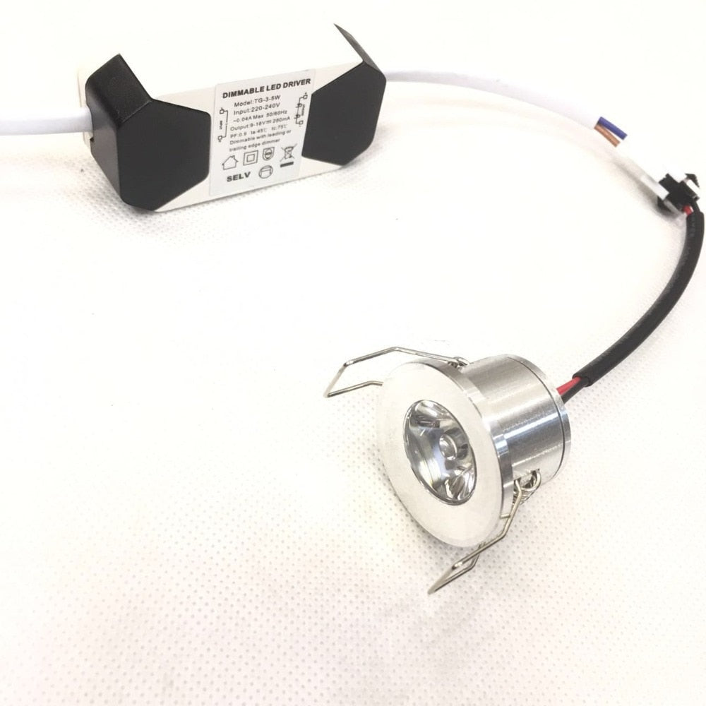 For Kitchen Hot Selling 10pcs Cabinet Light Cup Size 28mm 15 Degree Beam Angle Gold Led Downlight 3w Led Spot