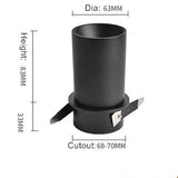 DBF Foldable LED Ceiling Recessed Light 7W 12W LED Spot Lights Living room TV background wall Aisle Ceiling COB Downlight