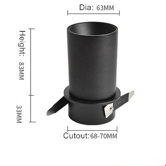 DBF Foldable LED Ceiling Recessed Light 7W 12W LED Spot Lights Living room TV background wall Aisle Ceiling COB Downlight