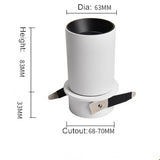 DBF Foldable LED Ceiling Recessed Light 7W 12W LED Spot Lights Living room TV background wall Aisle Ceiling COB Downlight