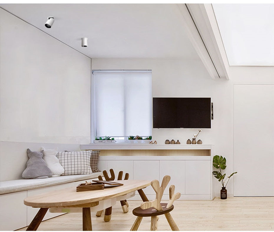 DBF Foldable LED Ceiling Recessed Light 7W 12W LED Spot Lights Living room TV background wall Aisle Ceiling COB Downlight