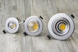 Downlight  LED Dimmable  Lamp 3w 5w 7W 12w 15w 20w  30w 40w Cob Led Spot 220V/110V Ceiling Recessed round panel light