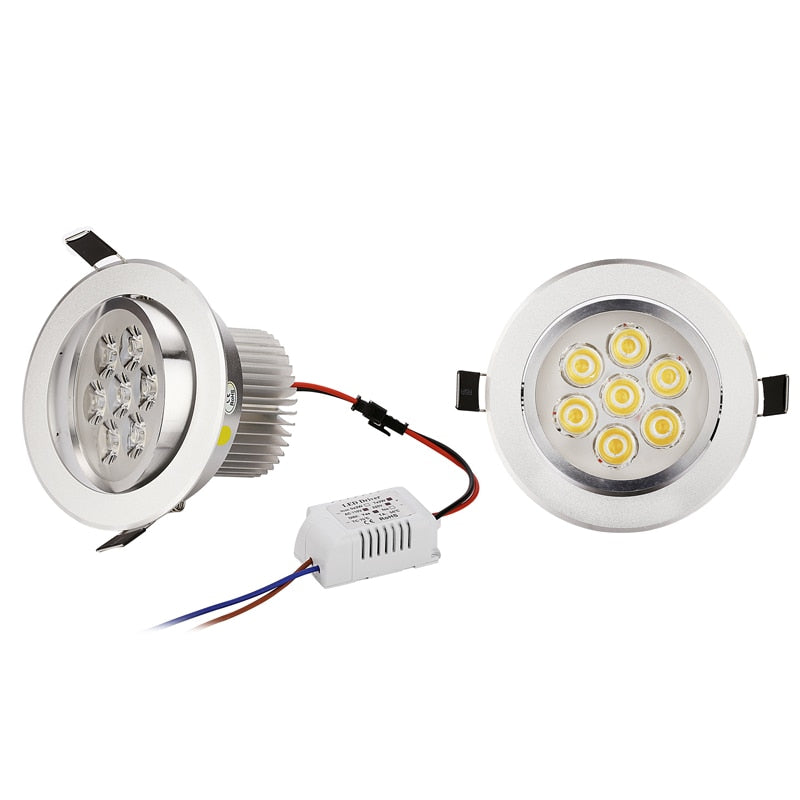 LEDSONLINE 2pc Mini LED Spot 1W 3W 4W Mini 5W 5W 7W Light Spot Light Resessed Ceiling Downlight Dimmable Adjustable Silver Body