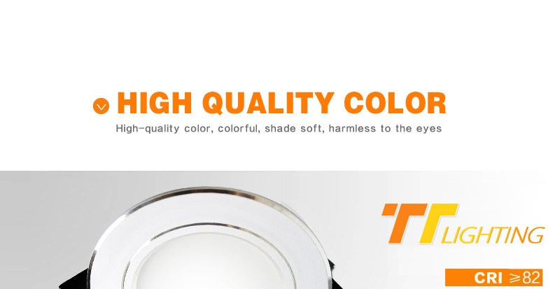 High power Led Downlight white 3W 5W 7W 9W 12W 15W 18W 220V LED Ceiling bathroom Lamps living room Home Indoor Lighting