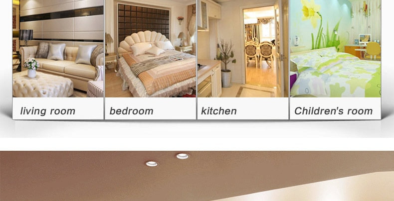 High power Led Downlight white 3W 5W 7W 9W 12W 15W 18W 220V LED Ceiling bathroom Lamps living room Home Indoor Lighting