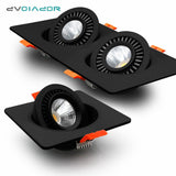 Black Led Downlight Dimmable Led Recessed Lights Led Spot 360 Degree Rotation Ceiling Lamp For Bedroom Light