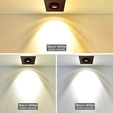 Black Led Downlight Dimmable Led Recessed Lights Led Spot 360 Degree Rotation Ceiling Lamp For Bedroom Light