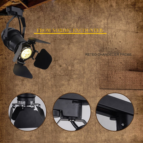 E27 Vintage celling iron lamp Industrial Light Retro Lamp Adjustable 4 Leaf for Clothes store Coffee Bar Loft style Fixture DA