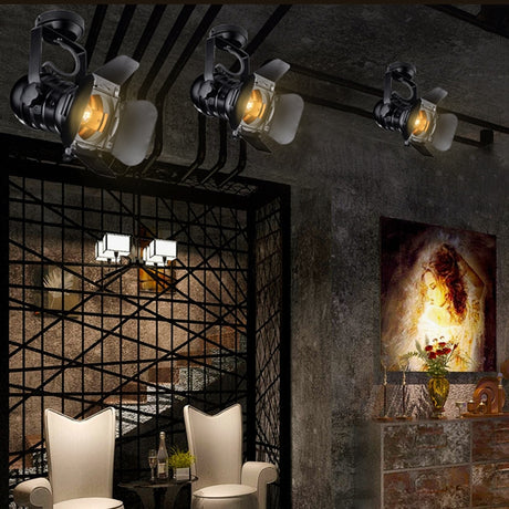 E27 Vintage celling iron lamp Industrial Light Retro Lamp Adjustable 4 Leaf for Clothes store Coffee Bar Loft style Fixture DA