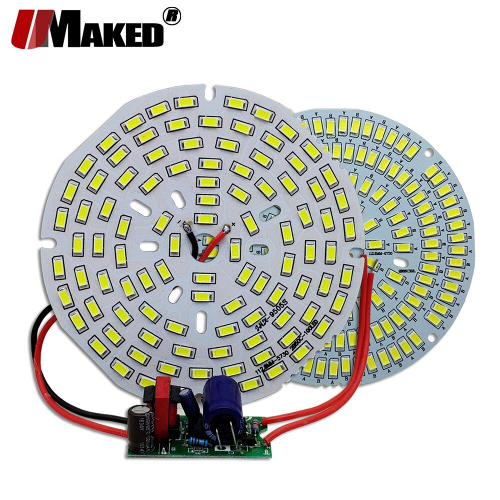 LED PCB+Driver Kit SMD5730 Supper Bright Light Source Aluminum Lamp plate 18W 30W 50W 70W 100W Diy Bulb Downlight Bay Light