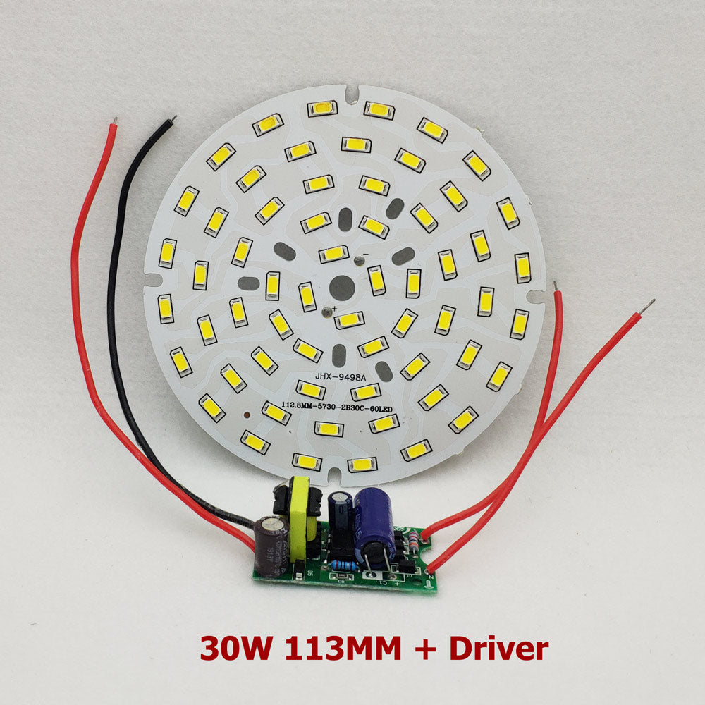 LED PCB+Driver Kit SMD5730 Supper Bright Light Source Aluminum Lamp plate 18W 30W 50W 70W 100W Diy Bulb Downlight Bay Light