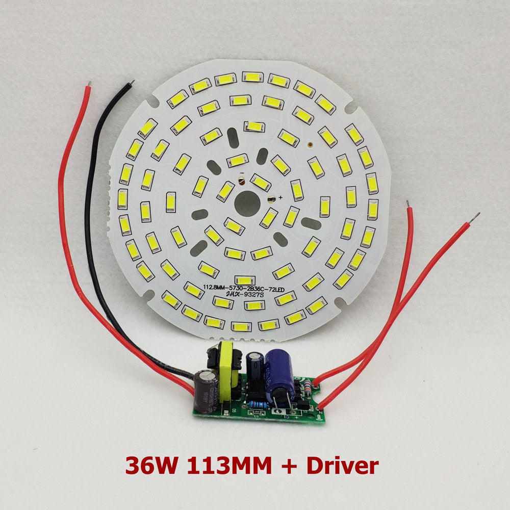 LED PCB+Driver Kit SMD5730 Supper Bright Light Source Aluminum Lamp plate 18W 30W 50W 70W 100W Diy Bulb Downlight Bay Light