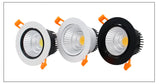 DBF Super Bright Epistar COB LED Recessed Downlight 5W 9W 12W Warm White/Natural White/Cold White LED Ceiling Spot Light AC220V