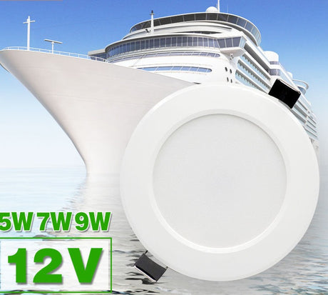 12V LED Spot Downlights Waterproof IP65 Lamp Ceiling Recessed 5W 7W 9W Safety voltage for Boat for Bathroom
