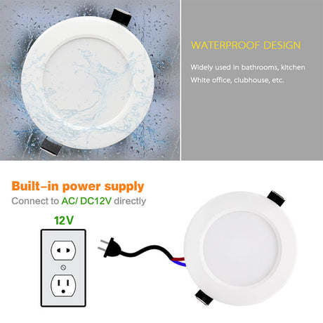 12V LED Spot Downlights Waterproof IP65 Lamp Ceiling Recessed 5W 7W 9W Safety voltage for Boat for Bathroom